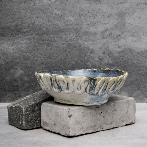 Cerulean Coil Basket By Shivika's Pottery