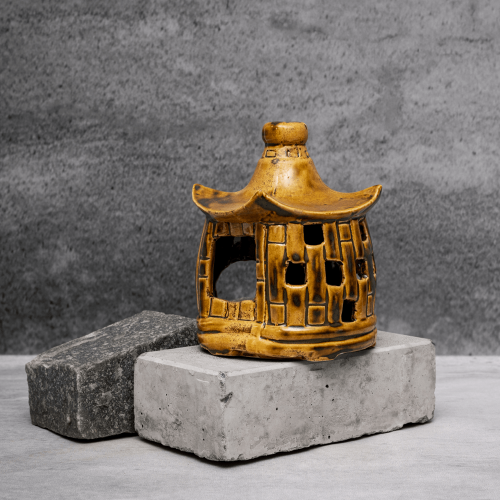 Ochre Bird Feeder By Shivika's Pottery