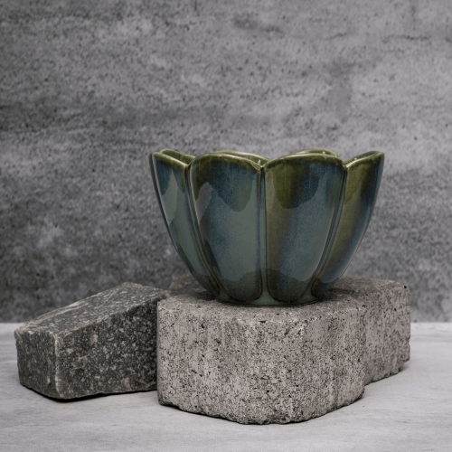 Green Leafy Serving Bowl By Shivika's Pottery