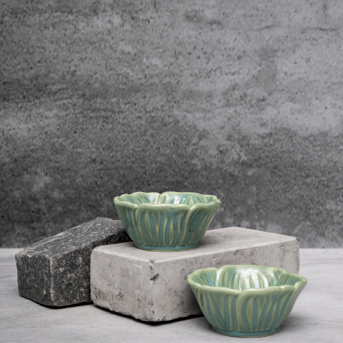 Light Green Chip Dip Bowl By Shivika's Pottery