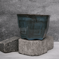 Earthy Blue Planter By Shivika's Pottery