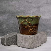 Dual Tone Flower Planter By Shivika's Pottery