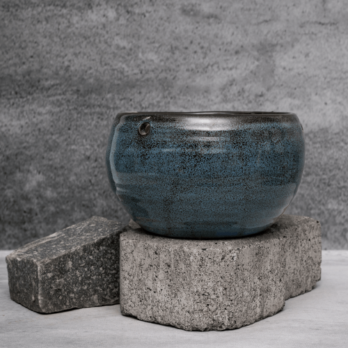 Blue Rustic Planter By Shivika's Pottery