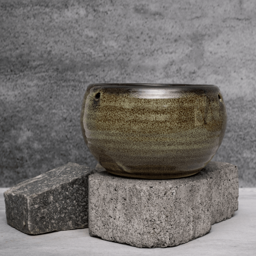 Green Rustic Planter By Shivika's Pottery