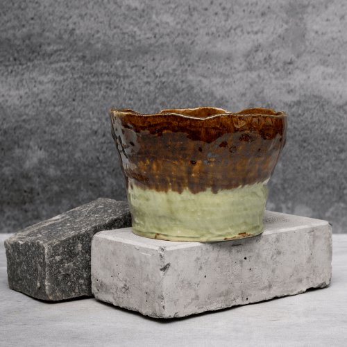 Brown Dual Tone Planter By Shivika's Pottery