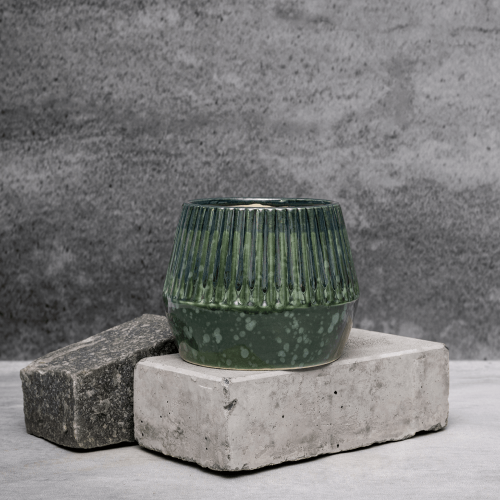 Green Groove Planter By Shivika's Pottery