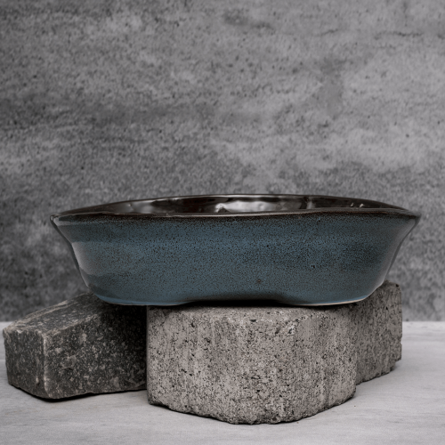 Blue Grainy Planter By Shivika's Pottery