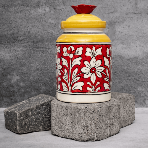 Flower Verdant Pot By Shivika's Pottery