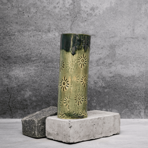 Dual Tone Flower Vase By Shivika's Pottery