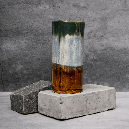 Three Tone Exquisite Vase By Shivika's Pottery